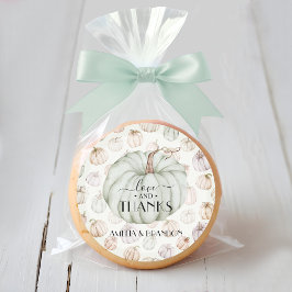 Tacken grönt Pumpkin Baby Shower Runt Klistermärke