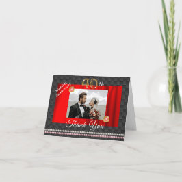 Tacken Guld & Gems 40-årsdagen Bröllop Tack Kort
