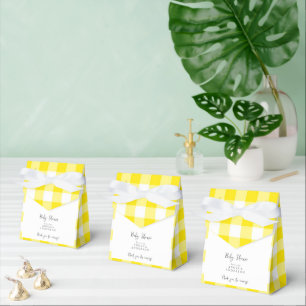 Tacken gult Buffalo Plain Baby Shower Presentaskar