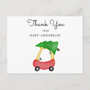 Tacken helgdag Red Car Baby Shower Vykort