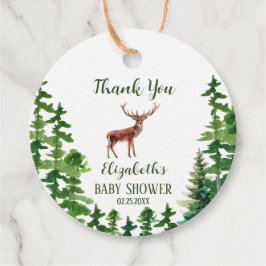 Tacken hjort Baby Shower Gåvor Etiketter