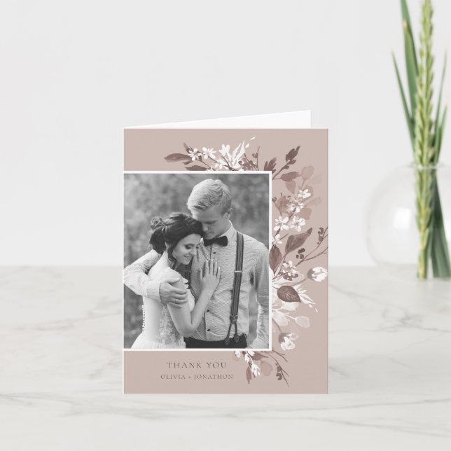 Tacken Höstfotfoto för Flora Tack Kort (Framsida)