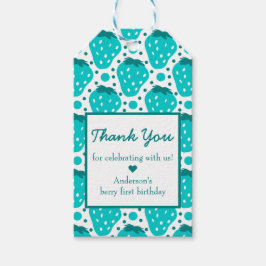 Tacken Jordberry Boy First Födelsedagsfest Presentetikett