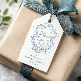 Tacken Klassens Fransk blå Möhippa Presentetikett