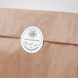 Tacken Lägg till Logotyp i modernt skript Runt Klistermärke