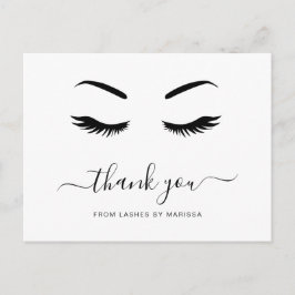 Tacken Lash Minimalist Black White Elegant Vykort