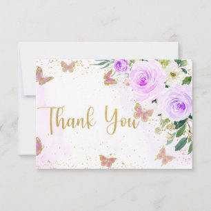 Tacken Lavender Blommigt Butterfly Baby Shower