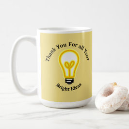 Tacken Ljusglödlampa för medarbetarigenkänning Kaffemugg
