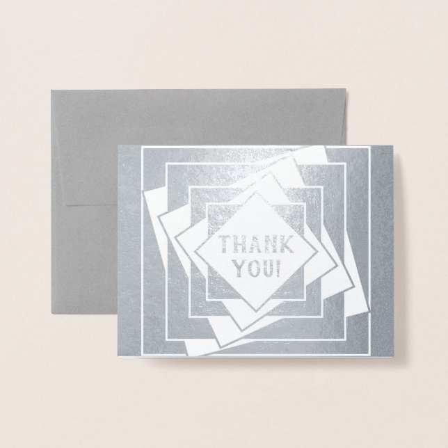 Tacken Lutade rutor Folierat Kort (Framsida med kuvert)