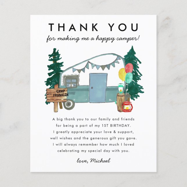 Tacken Lycklig Camper Camping (Framsida)