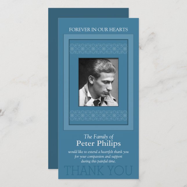 Tacken Memorial Foto 3 för elegant mall (Fram/baksida)