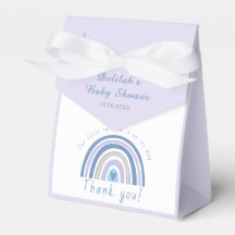 Tacken Modern Blue Boho Rainbow Baby Shower