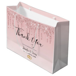 Tacken Modern Bröllop Rosa Glitter Drives