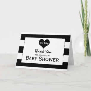 Tacken Modern Chic Black & White Baby Shower Tack Kort