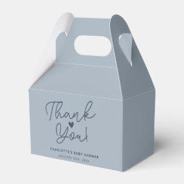 Tacken Modern Dusty Blue Boy Baby Shower Presentaskar