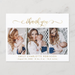 Tacken Modern Guld-skript för foto Collage Vykort