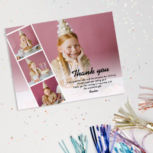 Tacken Modern Kids Photo Birthday Vykort