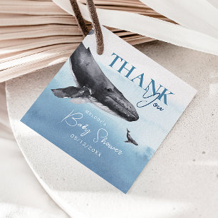 Tacken Modern Rustic Ocean Baby Shower Gåvor Etiketter