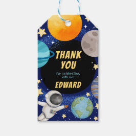 Tacken Modern Solar System Space Birthday Presentetikett