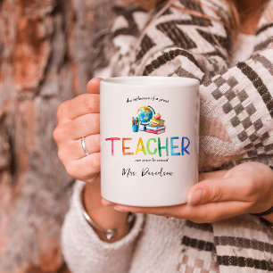 Tacken Modern Watercolor Rainbow Teacher Kaffemugg