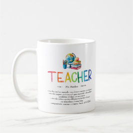 Tacken Modern Watercolor Rainbow Teacher Kaffemugg