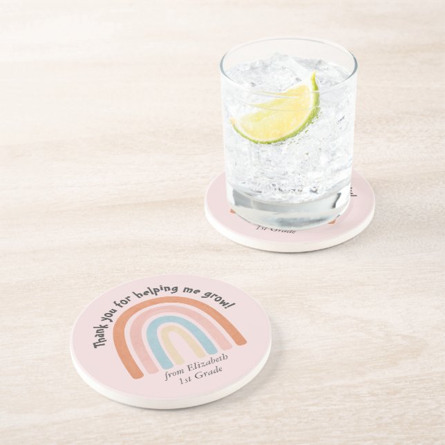 Tacken Modern Watercolor Rainbow Teacher Underlägg (Sidan)