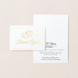 Tacken Monogrammed Hearts för elegant-årsdagar Folierat Kort