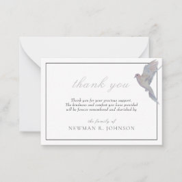 Tacken Mourage Dove Memorial för vattenfärgning Anteckningskort