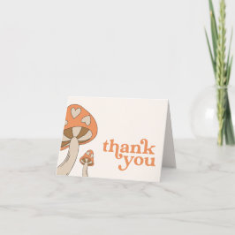 Tacken Mushroom Baby Shower | Orange & brun Inbjudan