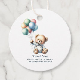 Tacken nalle Baby Shower Gåvor Etiketter