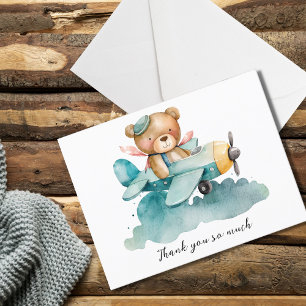 Tacken nalle Pilot Baby Shower Vykort