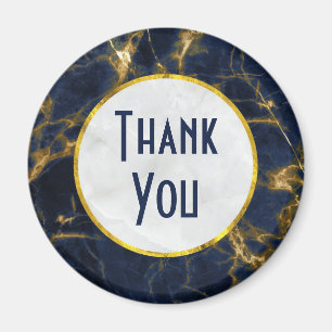 Tacken Navy Blue och Guld Marble Modern Snyggt Magnet