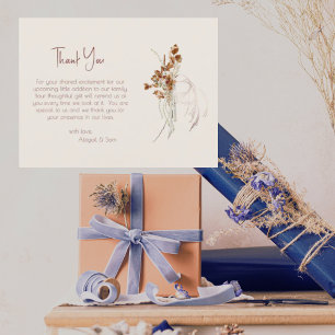 Tacken neutralt Tones Boho Baby Shower Vykort