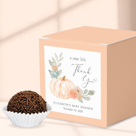Tacken orange Pumpkin Baby Shower Presentaskar