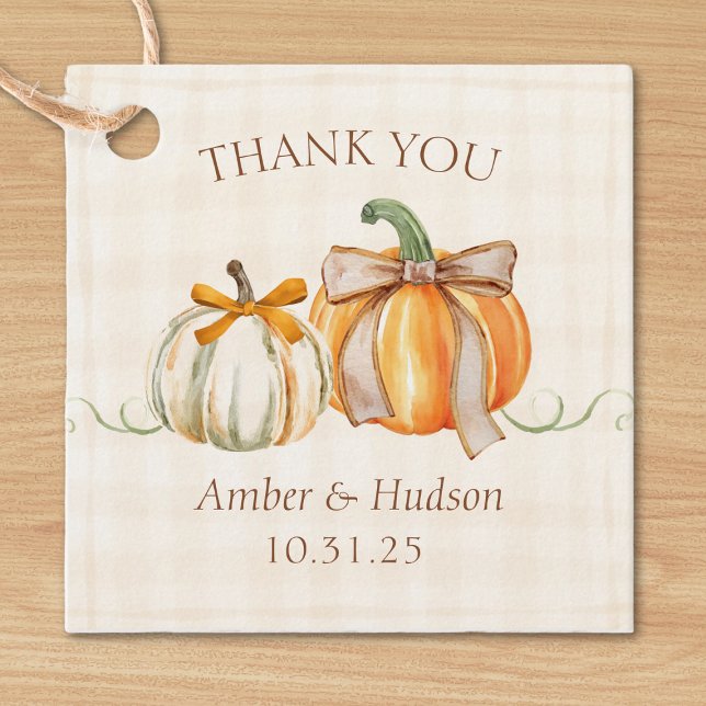 Tacken personlig Fall Wedding Rustic Autumn Gåvor Etiketter (Skapare uppladdad)