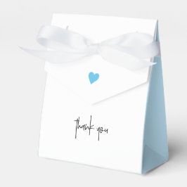 Tacken Pojke Shower Blue Heart Ribbon Presentaskar