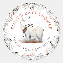 Tacken polar Bear Foliage Winter Baby Shower