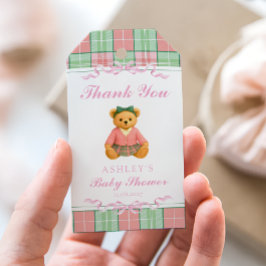 Tacken Preppy Baby Shower Nalle Luxury Presentetikett