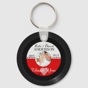 Tacken Retro Vinyl Record Photo Wedding Favor Nyckelring