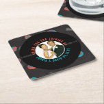 Tacken Retro Vinyl Record Wedding Favor Photo Underlägg Papper Kvadrat<br><div class="desc">Retro Vinyl Record Wedding Favor Photo Tack Papper Underlägg. Unik och ny design! Om du vill ändra texten användor du alternativet personlig. Välj alternativet Anpassa för mer omfattande textändringar,  t.ex. ändringar av teckensnitt,  teckensnitt färg,  storlek text och layout. Justera fotot så att det passar.</div>