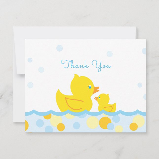 Tacken Rubber Anka Baby Shower Tack Kort (Framsida)