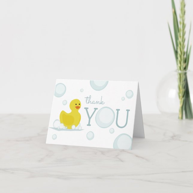 Tacken Rubber Anka Bubbles Baby Shower Tack Kort (Framsida)