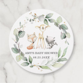 Tacken Rustic Greenery Woodland Animals Gåvor Etiketter