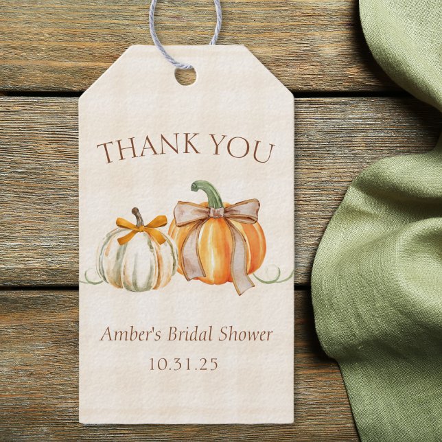 Tacken Rustik höst i Möhippan personlig Presentetikett (Skapare uppladdad)