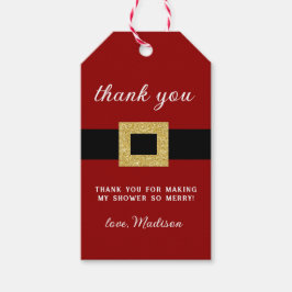 Tacken Santa Baby Baby Shower Presentetikett