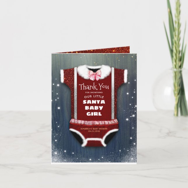 Tacken Santa Baby Baby Shower Tack Kort (Framsida)