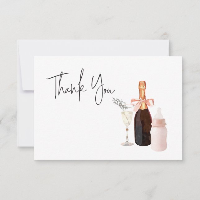 Tacken Sip and See Baby Shower Anpassade Tack Kort (Framsida)