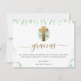 Tacken Spanska, Greenery Religiösa Event Tack Kort