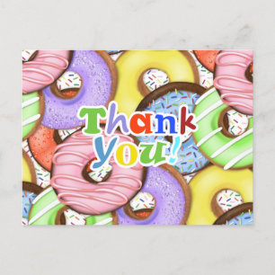 Tacken Sprinkles, färgade Donuts Vykort