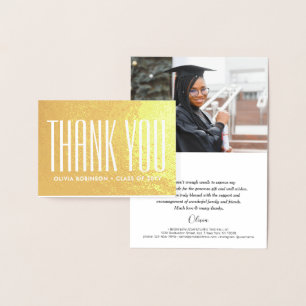 Tacken Student Photo & Adress Modern Elegant Folierat Kort